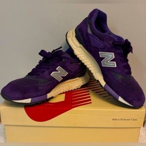 New Balance 998 Purple Suede Sneakers